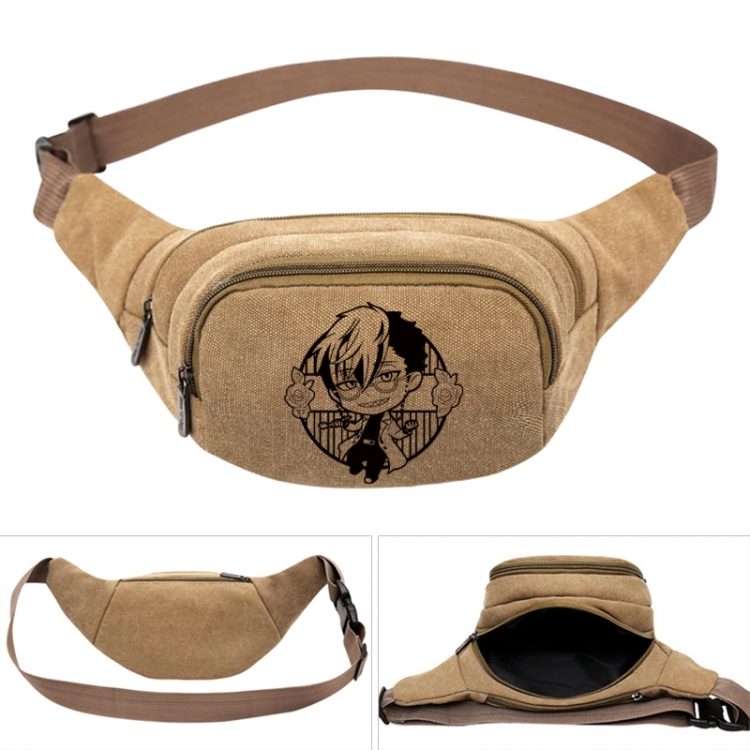 Toilet-bound Hanako-kun Anime khaki canvas waist bag 27X14X5CM