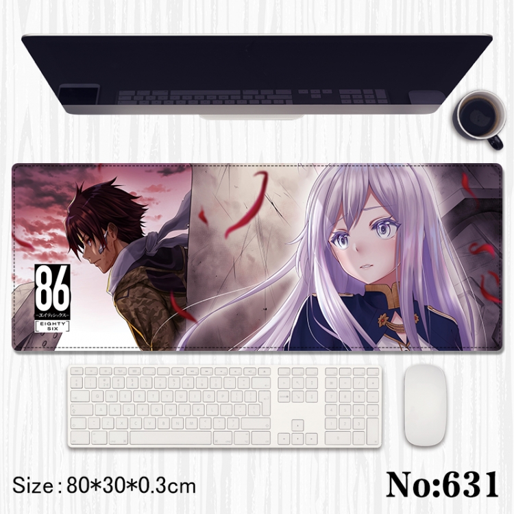 86-Eighty Six Anime peripheral computer mouse pad office desk pad multifunctional pad 80X30X0.3cm