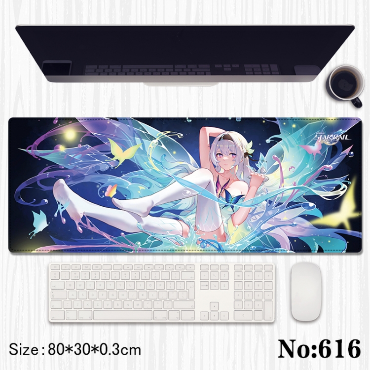 Honkai: Star Rail Anime peripheral computer mouse pad office desk pad multifunctional pad 80X30X0.3cm