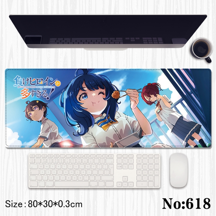 Makeine: Too Many Losing Her Anime peripheral computer mouse pad office desk pad multifunctional pad 80X30X0.3cm