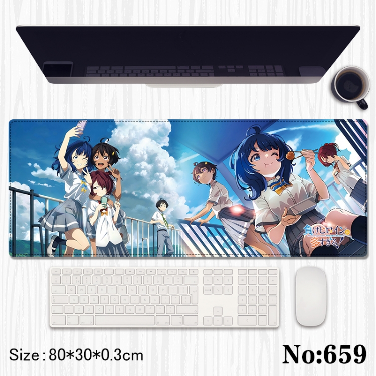 Makeine: Too Many Losing Her Anime peripheral computer mouse pad office desk pad multifunctional pad 80X30X0.3cm