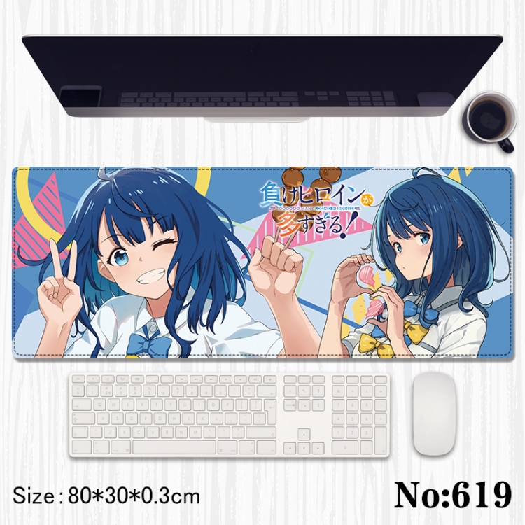 Makeine: Too Many Losing Her Anime peripheral computer mouse pad office desk pad multifunctional pad 80X30X0.3cm