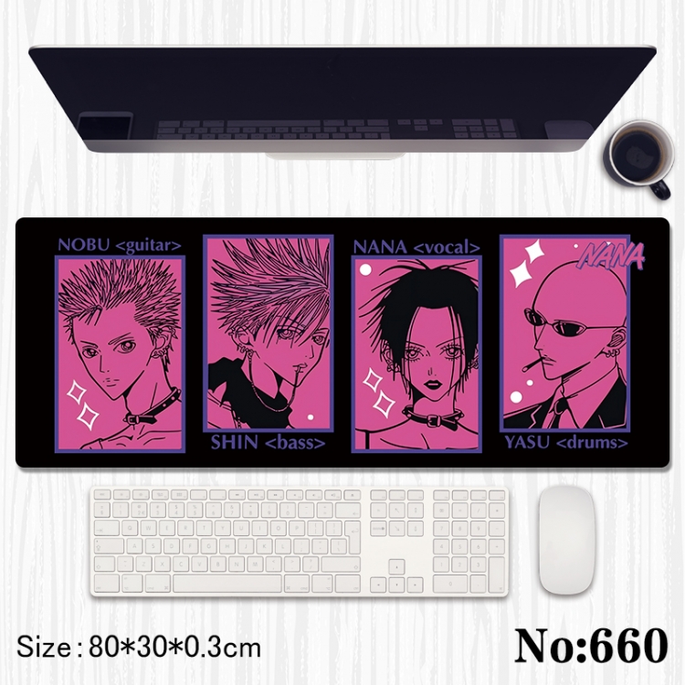 NANA Anime peripheral computer mouse pad office desk pad multifunctional pad 80X30X0.3cm