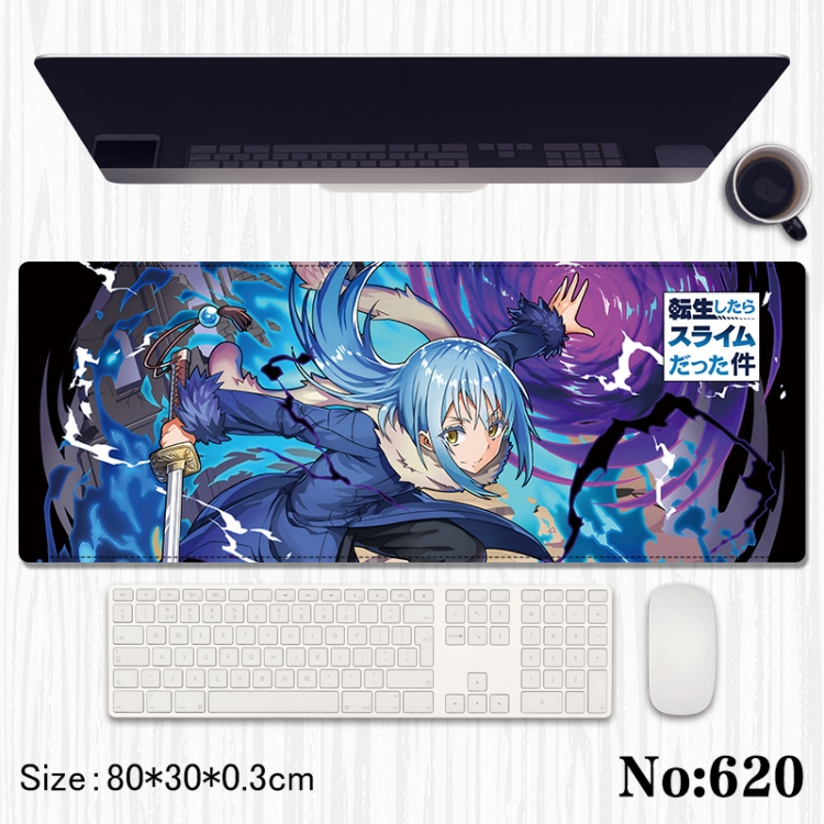  Demon Slayer Kimets Anime peripheral computer mouse pad office desk pad multifunctional pad 80X30X0.3cm