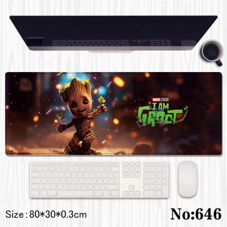 Guardians of the Gal Groot Anime peripheral computer mouse pad office desk pad multifunctional pad 80X30X0.3cm