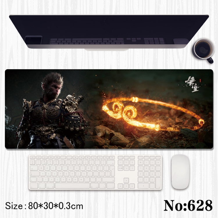 Black Myth Anime peripheral computer mouse pad office desk pad multifunctional pad 80X30X0.3cm