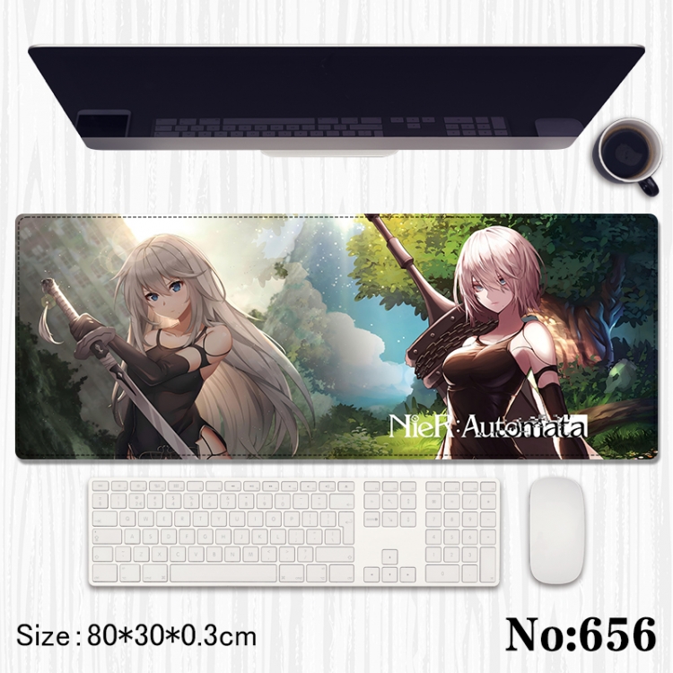 NieR:Automata Anime peripheral computer mouse pad office desk pad multifunctional pad 80X30X0.3cm