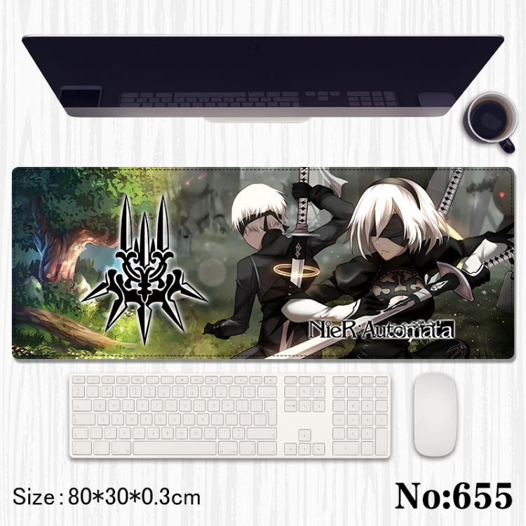 NieR:Automata Anime peripheral computer mouse pad office desk pad multifunctional pad 80X30X0.3cm