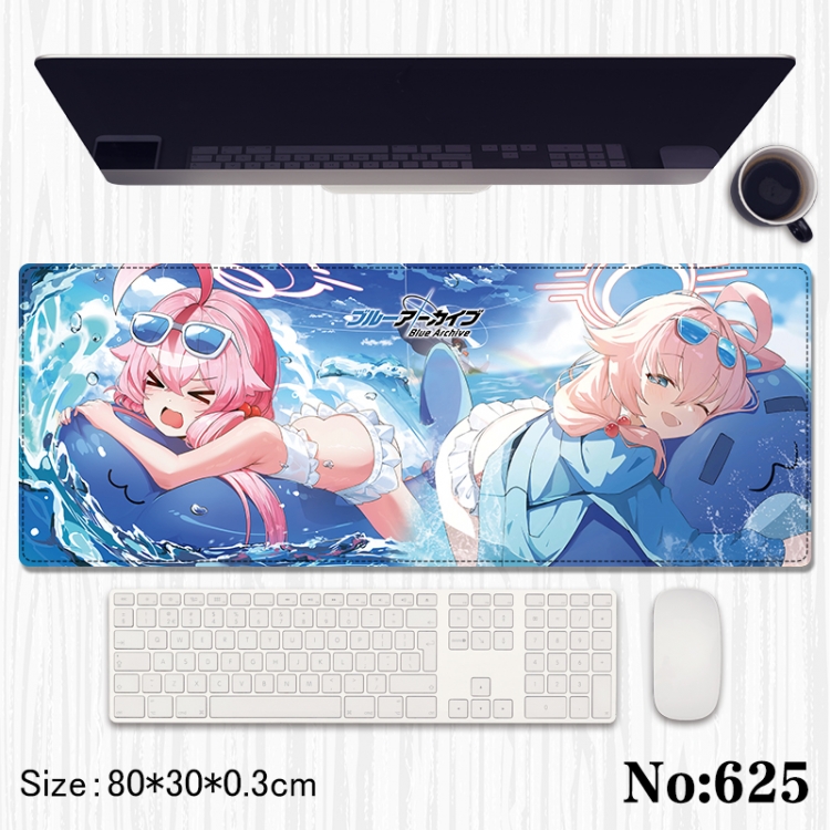 Blue Archive Anime peripheral computer mouse pad office desk pad multifunctional pad 80X30X0.3cm