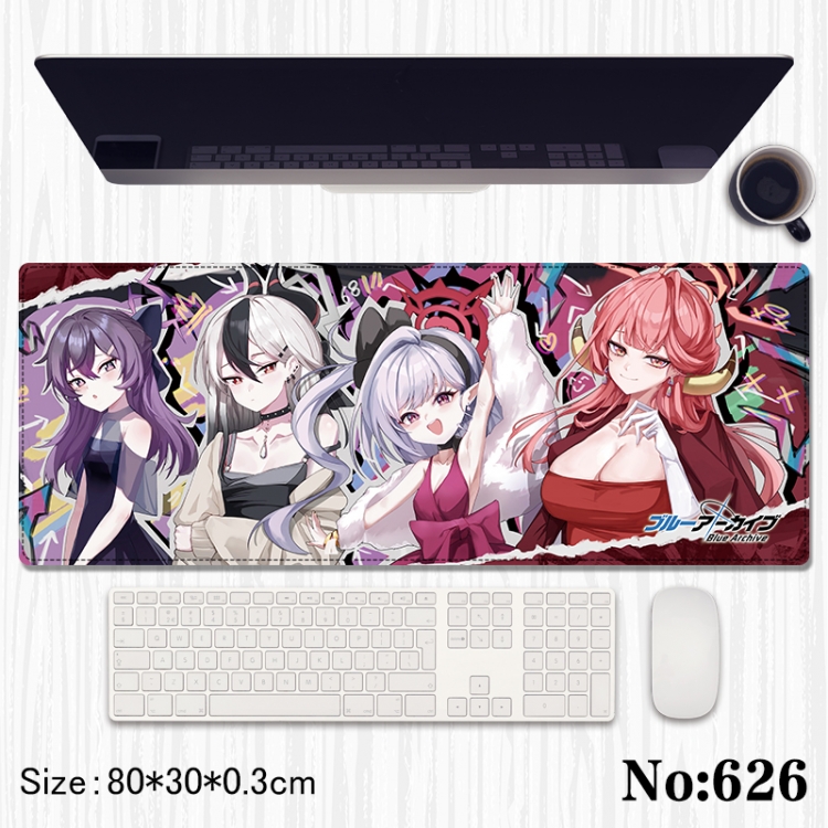 Blue Archive Anime peripheral computer mouse pad office desk pad multifunctional pad 80X30X0.3cm