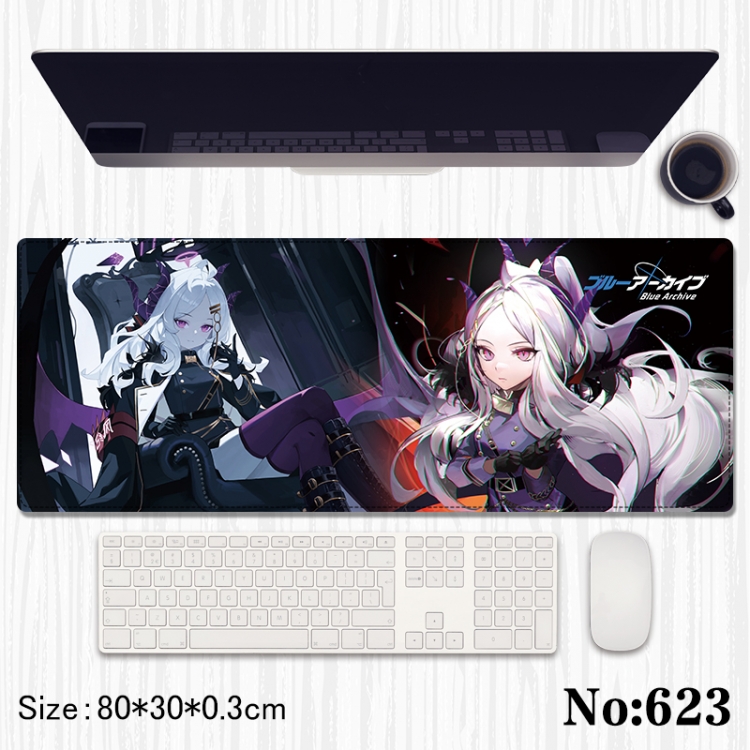 Blue Archive Anime peripheral computer mouse pad office desk pad multifunctional pad 80X30X0.3cm