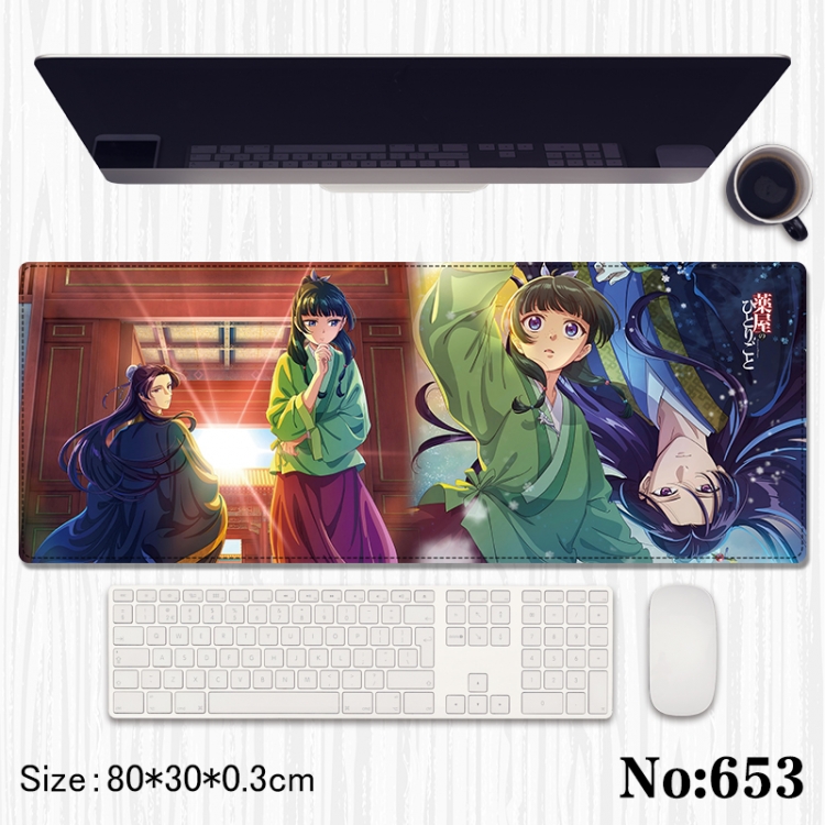 The Apothecary Diaries Anime peripheral computer mouse pad office desk pad multifunctional pad 80X30X0.3cm