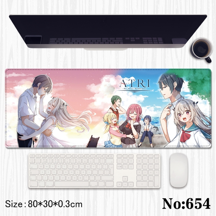 ATRI -My Dear Moments Anime peripheral computer mouse pad office desk pad multifunctional pad 80X30X0.3cm