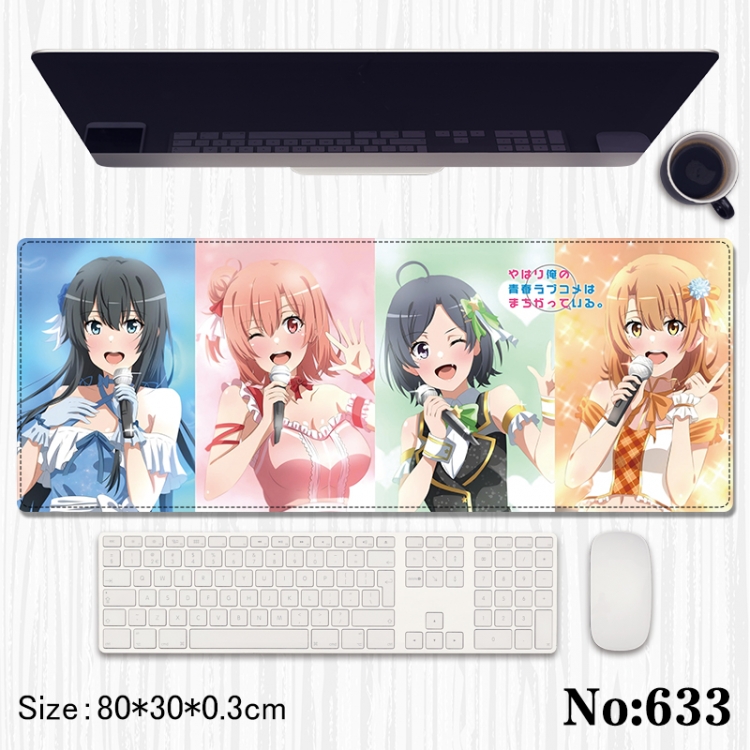 My youth romance story really has a problem Anime peripheral computer mouse pad office desk pad multifunctional pad 80X3