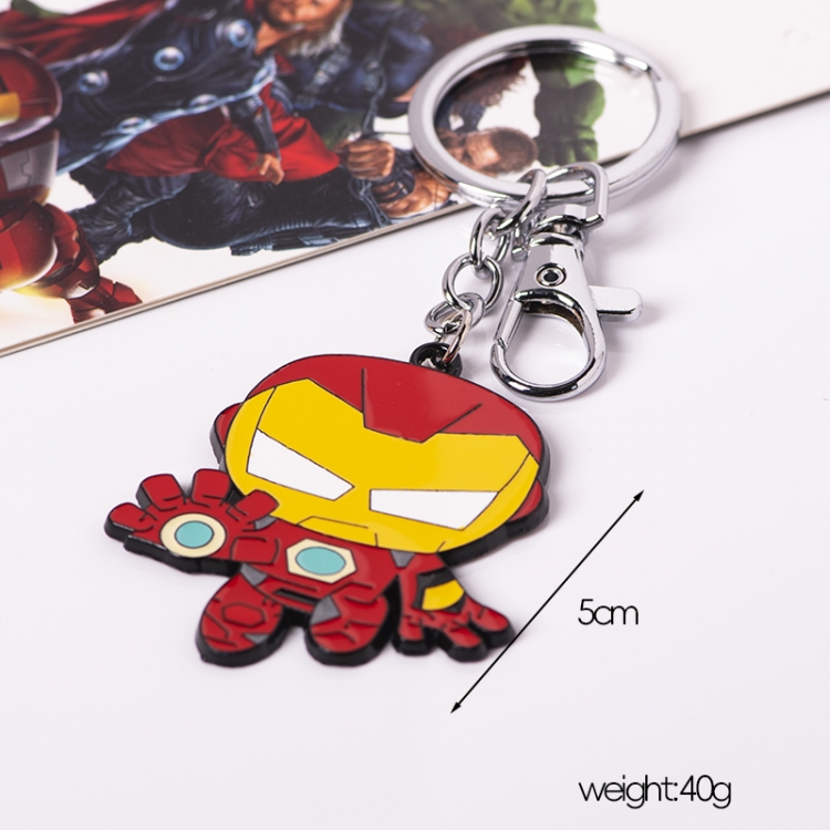 Iron Man q-version Animation peripheral metal keychain pendant price for 5 pcs