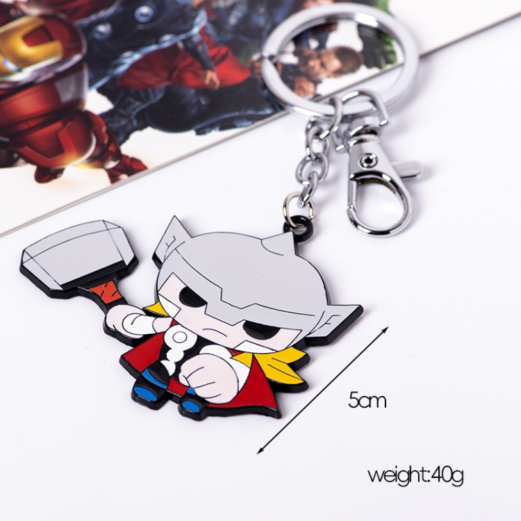 Thor q-version Animation peripheral metal keychain pendant price for 5 pcs 