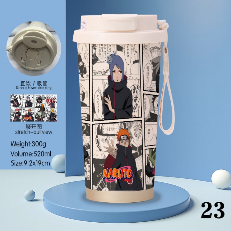 Naruto Anime peripheral stainless steel coffee cup 520ML