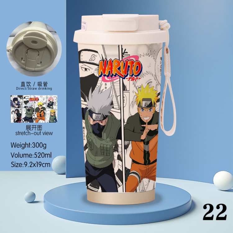 Naruto Anime peripheral stainless steel coffee cup 520ML