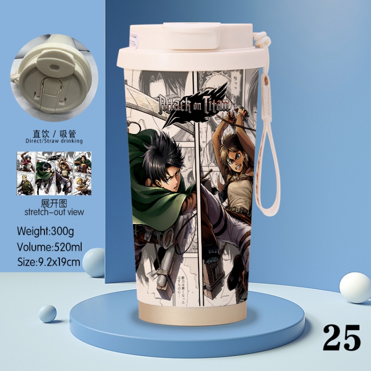 Shingeki no Kyojin Anime peripheral stainless steel coffee cup 520ML