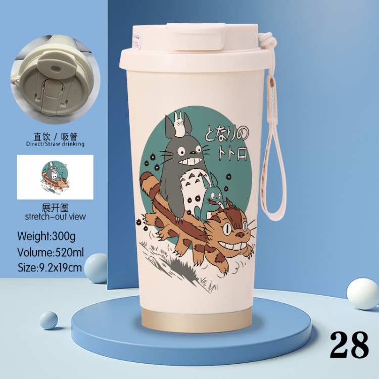 TOTORO Anime peripheral stainless steel coffee cup 520ML