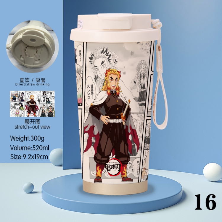 Demon Slayer Kimets Anime peripheral stainless steel coffee cup 520ML