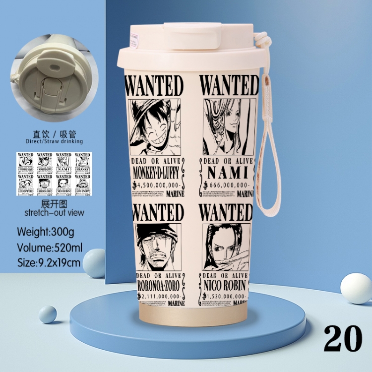 One Piece Anime peripheral stainless steel coffee cup 520ML