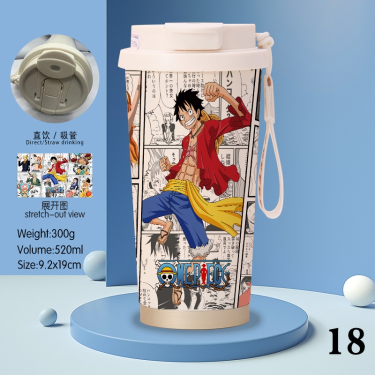 One Piece Anime peripheral stainless steel coffee cup 520ML