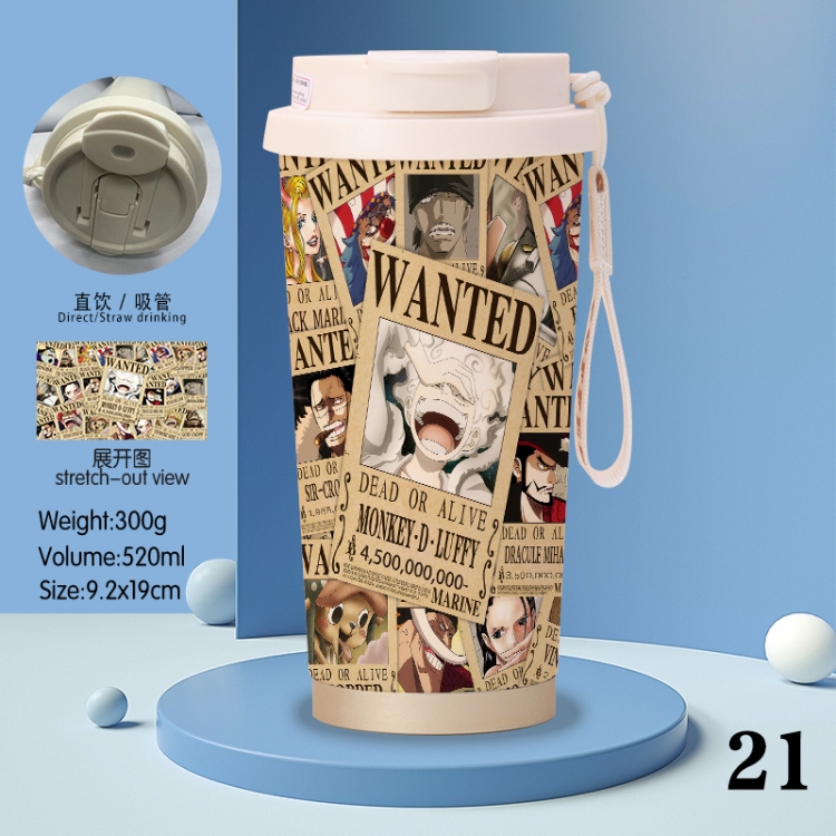 One Piece Anime peripheral stainless steel coffee cup 520ML