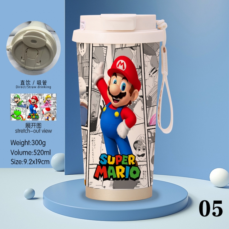 Super Mario Anime peripheral stainless steel coffee cup 520ML