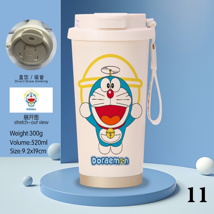 Doraemon Anime peripheral stainless steel coffee cup 520ML