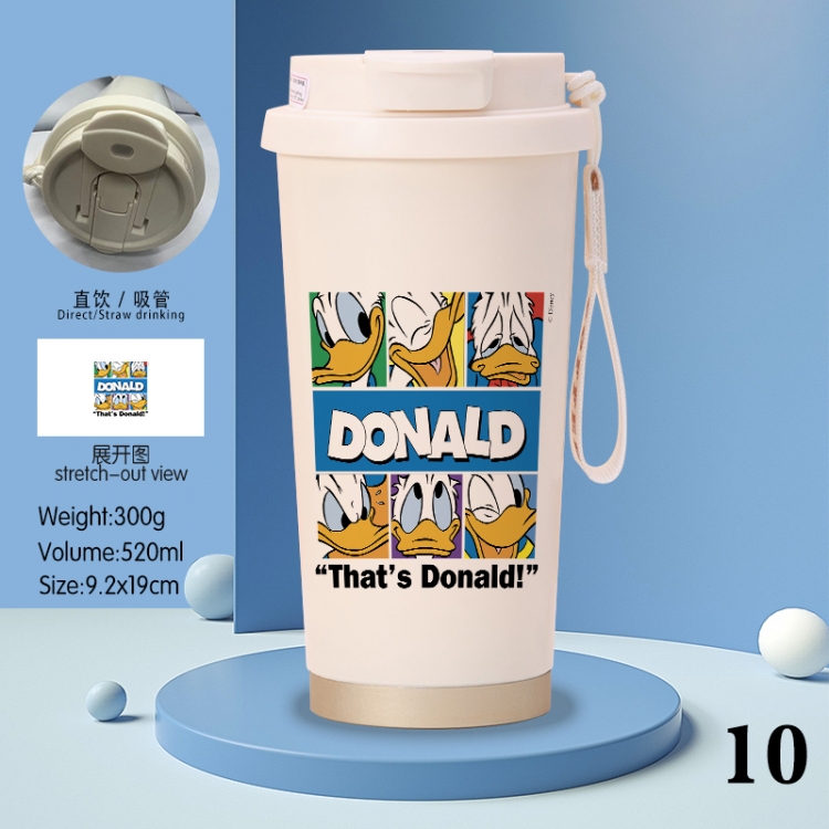 Donald Duck  Anime peripheral stainless steel coffee cup 520ML