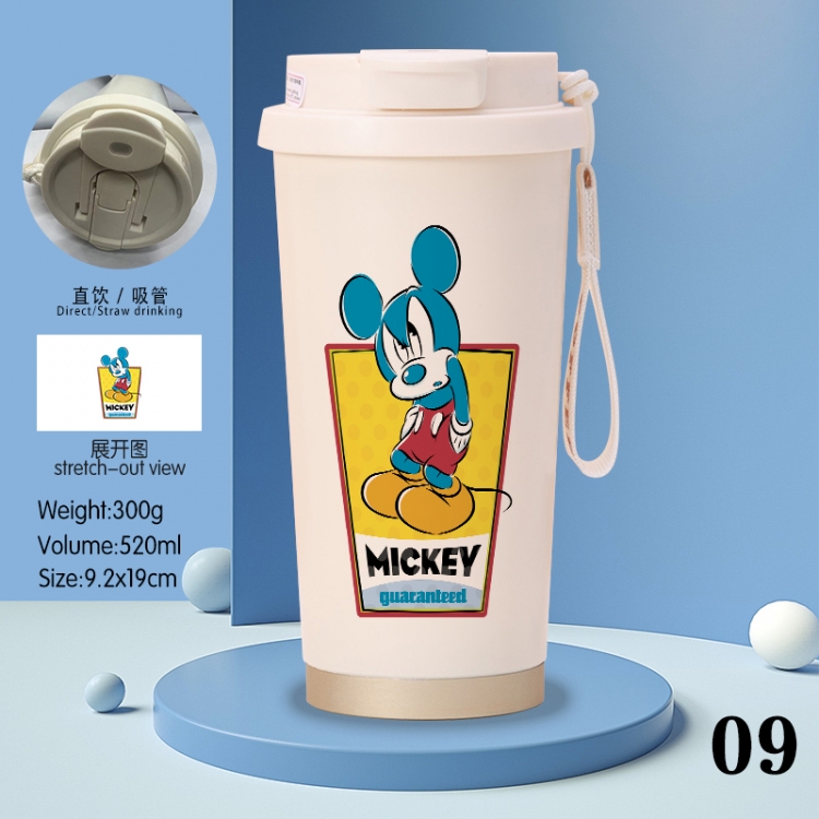 Mickey Anime peripheral stainless steel coffee cup 520ML