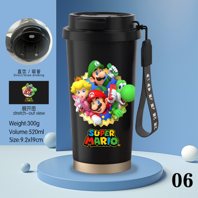 Super Mario Anime peripheral stainless steel coffee cup 520ML