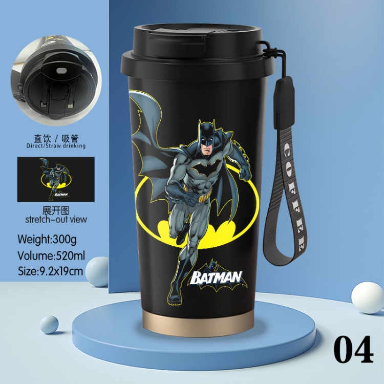 Batman Anime peripheral stainless steel coffee cup 520ML