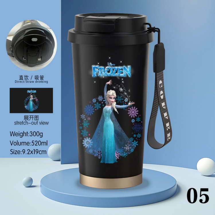 Frozen Anime peripheral stainless steel coffee cup 520ML