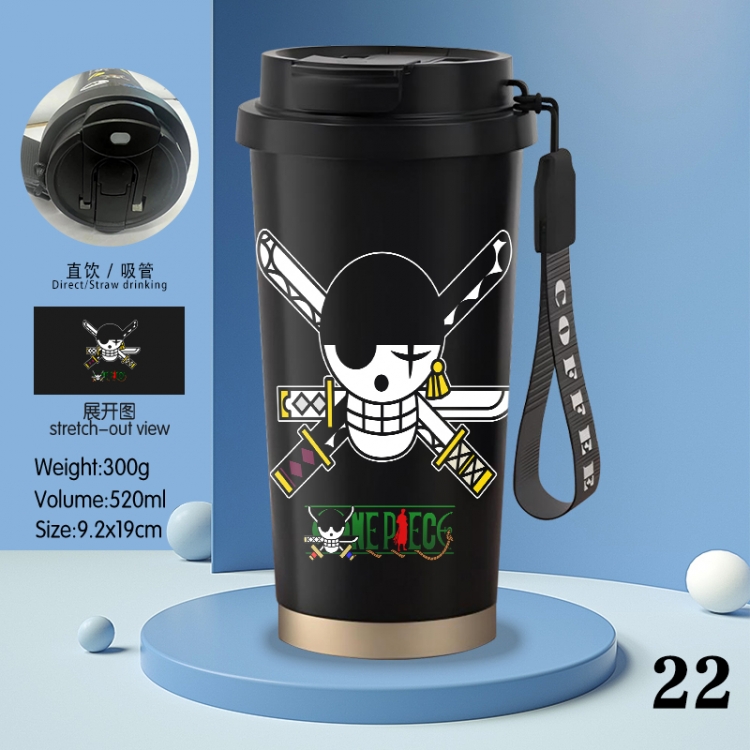 One Piece Anime peripheral stainless steel coffee cup 520ML