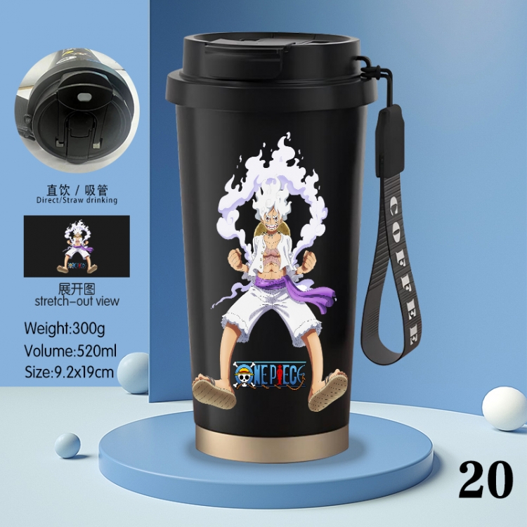 One Piece Anime peripheral stainless steel coffee cup 520ML