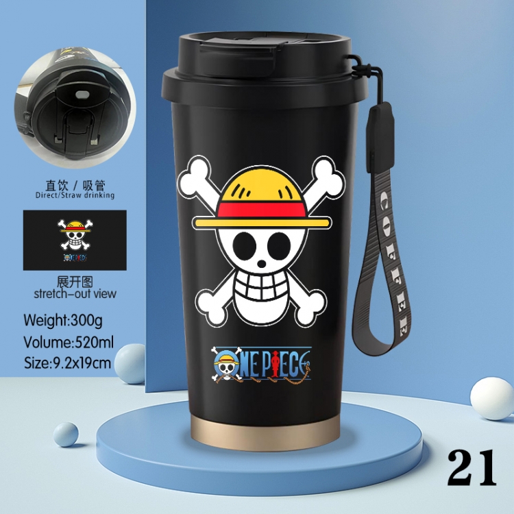 One Piece Anime peripheral stainless steel coffee cup 520ML