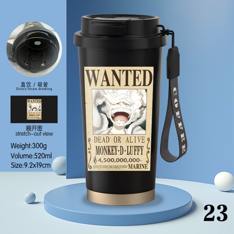 One Piece Anime peripheral stainless steel coffee cup 520ML