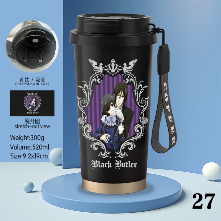 Black Clover Anime peripheral stainless steel coffee cup 520ML