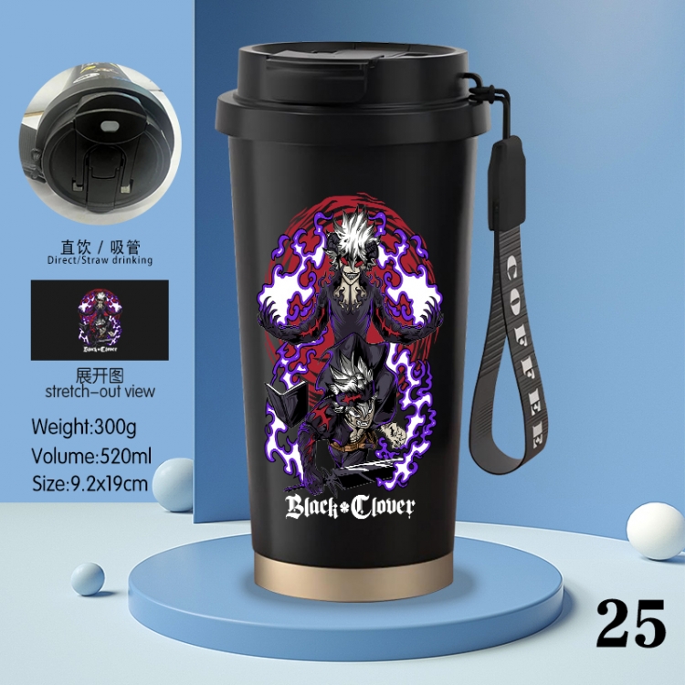 Black Clover Anime peripheral stainless steel coffee cup 520ML