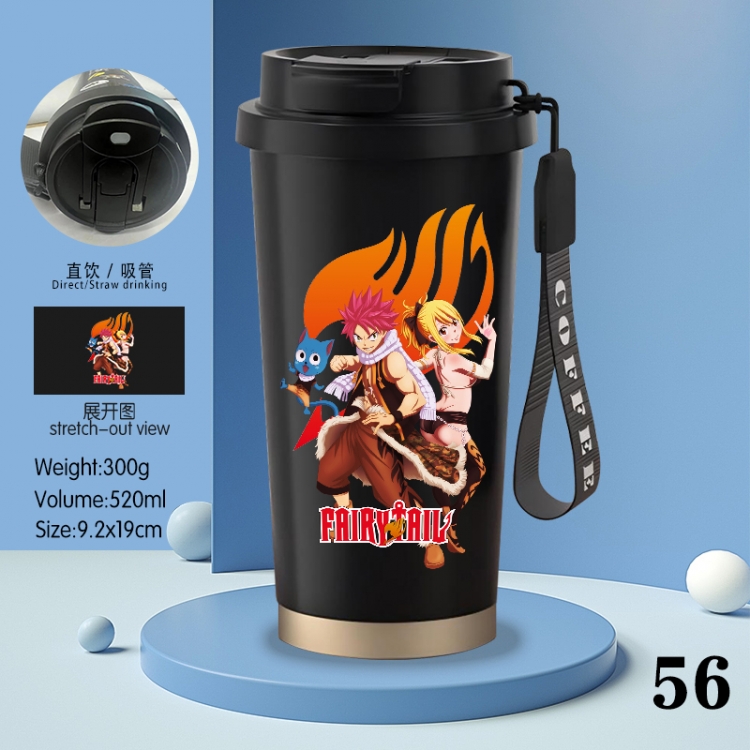 Fairy tail Anime peripheral stainless steel coffee cup 520ML