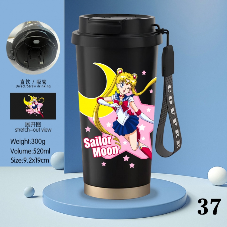 sailormoon Anime peripheral stainless steel coffee cup 520ML