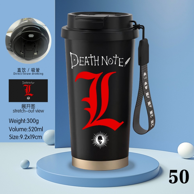 Death note Anime peripheral stainless steel coffee cup 520ML