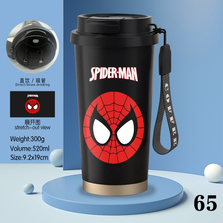 Spiderman Anime peripheral stainless steel coffee cup 520ML