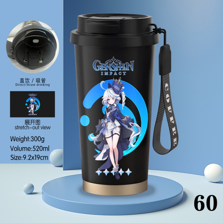 Genshin Impact Anime peripheral stainless steel coffee cup 520ML