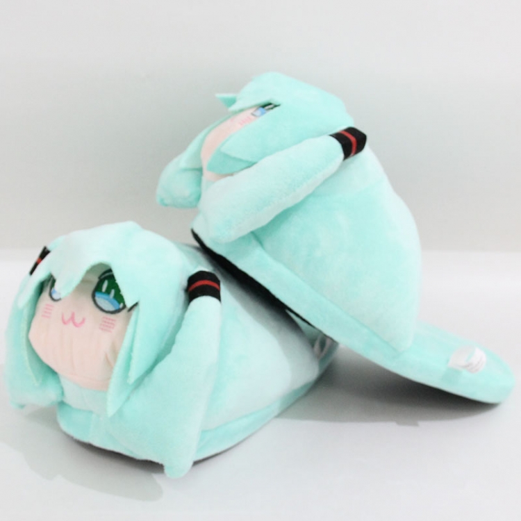 Hatsune Miku Half pack shoes plush crystal ultra soft PP cotton shoes slippers 28CM