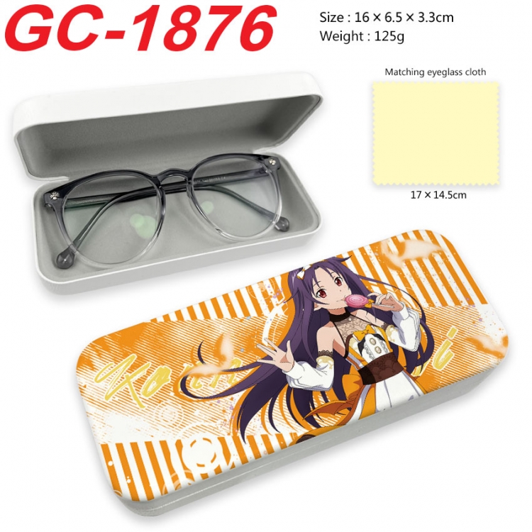 Sword Art Online Anime UV printed PU leather material glasses case 16X6.5X3.3cm gc-1876