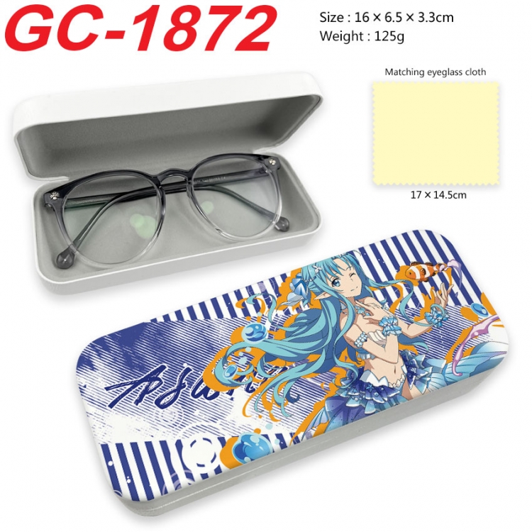 Sword Art Online Anime UV printed PU leather material glasses case 16X6.5X3.3cm gc-1872