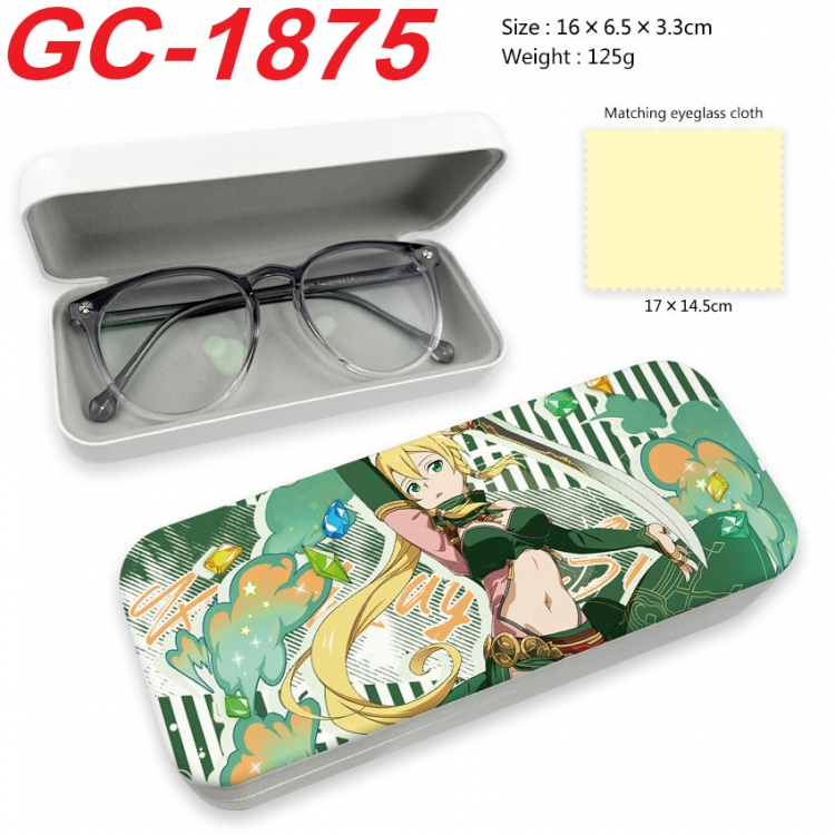 Sword Art Online Anime UV printed PU leather material glasses case 16X6.5X3.3cm gc-1875